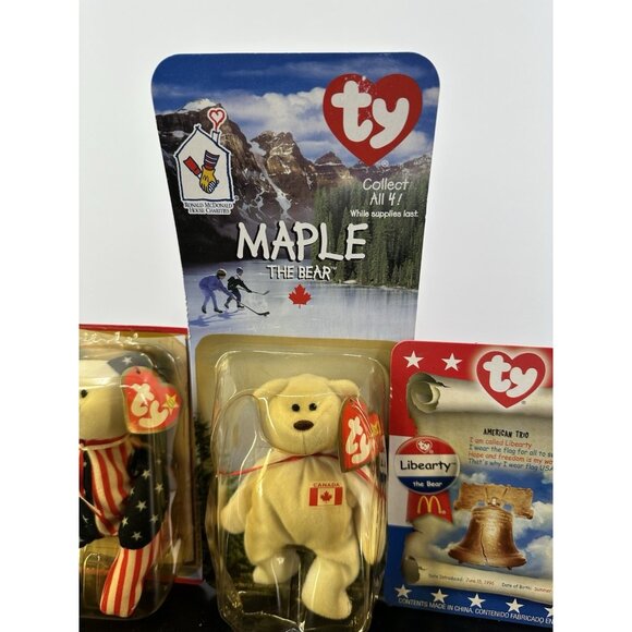 TY Teenie BEANIE "Spangle The BEAR, Liberty The Bear & Spangle The Bear (AB) - Picture 5 of 5